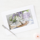 Gezegeld met Peace Rechthoekige Sticker (Envelop)