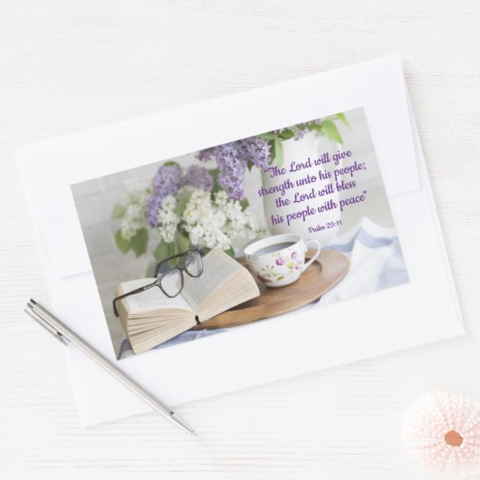 Gezegeld met Peace Rechthoekige Sticker (Envelop)