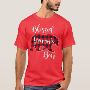 Gezegelde Beer Rood buffelblok T-shirt