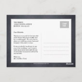 Gezegelde collage bruiloft Hartelijk dank Briefkaart (Achterkant)
