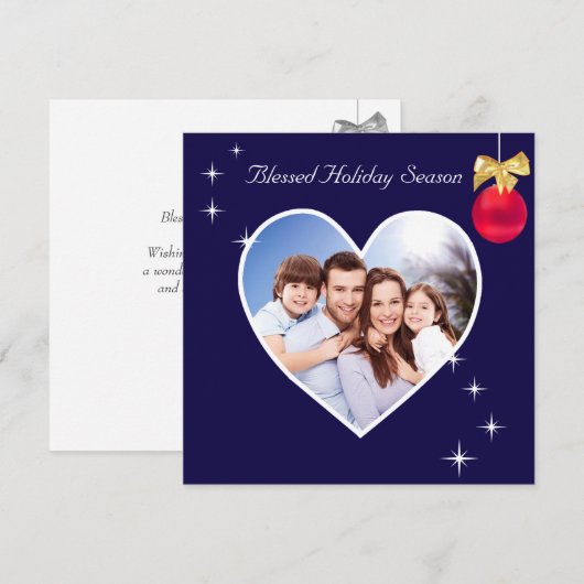 Gezegelde feestdag Aangepaste foto op blauw (Voorkant / Achterkant)