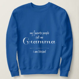 Gezegelde gramma (witte tekst) trui