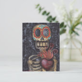 Gezegelde hartdag van de dood briefkaart (Staand voorkant)