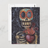 Gezegelde hartdag van de dood briefkaart (Voorkant / Achterkant)