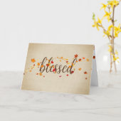 Gezegelde herfst bladeren voor vrienden kaart (Gele Bloem)