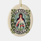 Gezegelde imbolc keramisch ornament (Rechts)