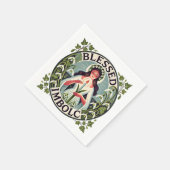 Gezegelde imbolc servet (Hoek)