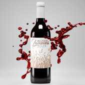 Gezegelde Lammas Rustic Dried Leaves Harvest Wijn Etiket