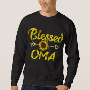Gezegelde Oma met Sunfloral Oma Heart Moederdag Trui