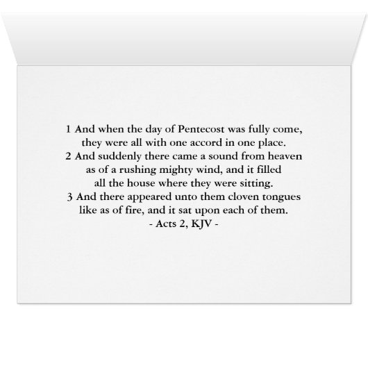 Gezegelde Pentecost met Scriptwetten 2 (Binenzijde Horizontaal (Onderkant))