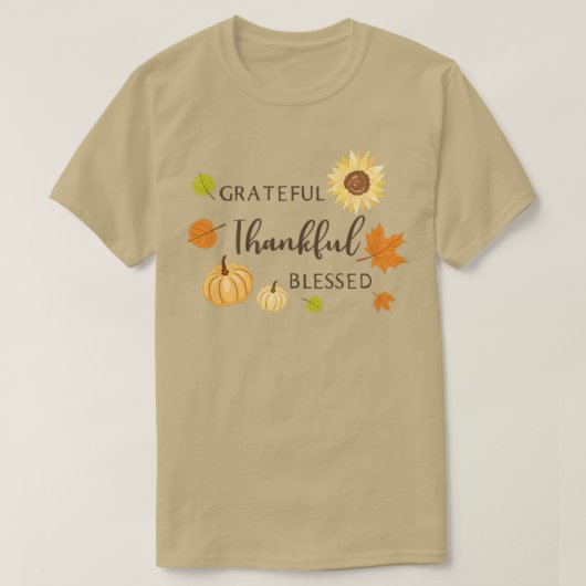 Gezegelde Thanksgiving T-shirt (Design voorkant)
