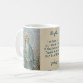 Gezegelde VIrgin Mary met Lily Koffiemok (Voorkant links)