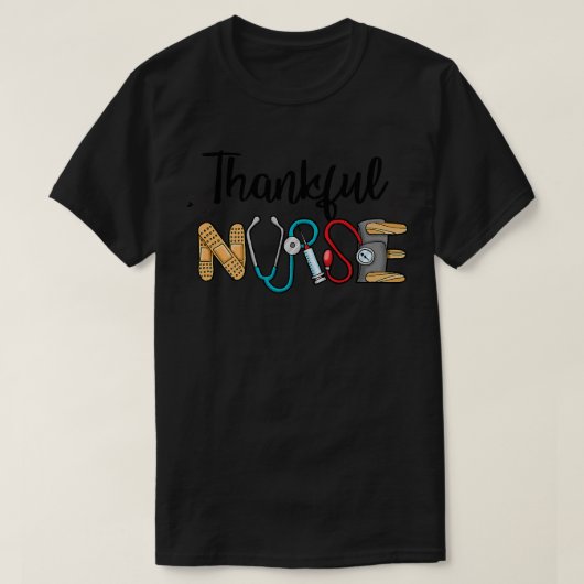 Gezegelde zurse Herfst najaar Thanksgiving dag Gi T-shirt (Design voorkant)