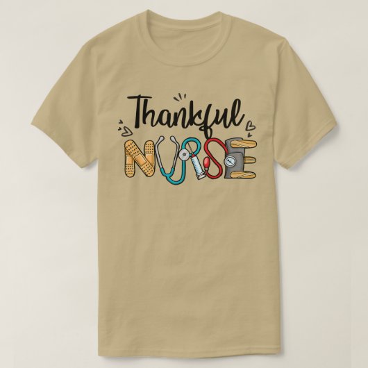 Gezegelde zurse Herfst najaar Thanksgiving dag Gi T-shirt (Design voorkant)