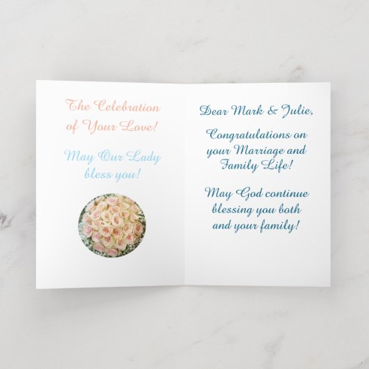 Gezegend 25ste Jubileum, Folie Wenskaart (Binnenlaag)