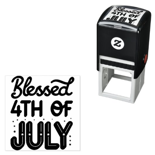 Gezegend 4 juli Self-Inking Celebration Stamp Zelfinktende Stempel (In situ)
