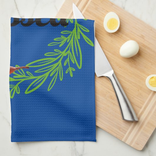 Gezegend aangepaste keukenhanddoek (Quarter Fold)