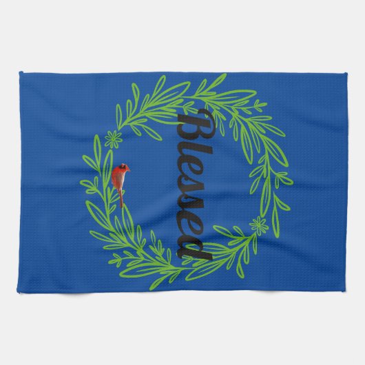 Gezegend aangepaste keukenhanddoek (Horizontaal)