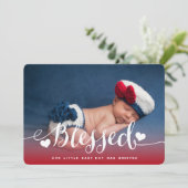 Gezegend | Aankondiging ter geboorte van Baby Boy (Staand voorkant)