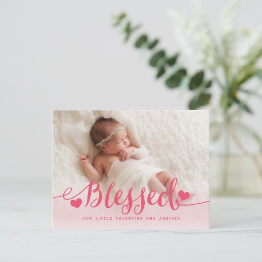 Gezegend | Aankondiging van de roze Valentijn (Staand voorkant)