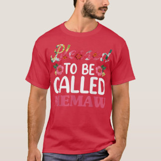 Gezegend als Memaw Floral , Moederdag gr T-shirt