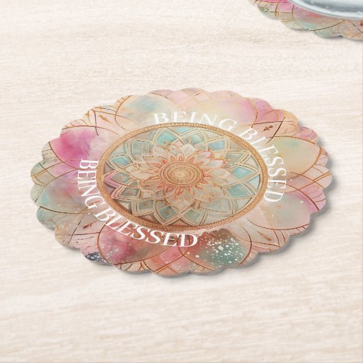 *~* GEZEGEND AP2 HEILIGE Mandala Kartonnen Onderzetters (Gekanteld)