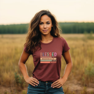 Gezegend, Barmhartigheid, Verlost, Geliefd & Aanbi T-shirt
