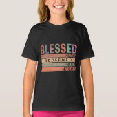Gezegend, Barmhartigheid, Verlost, Geliefd & Aanbi T-shirt (Voorkant)