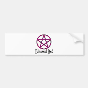 Gezegend BE Pentagram Bumpersticker