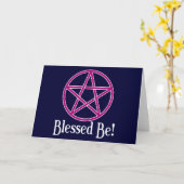 Gezegend BE Pentagram Kaart (Gele Bloem)