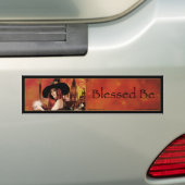 Gezegend ben Magische Night Witch Bumpersticker (Op auto)
