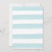 Gezegend Blauw Foto Manuscript Personalize Boy Bir Aankondiging (Achterkant)