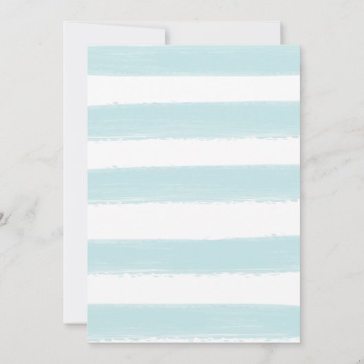 Gezegend Blauw Foto Manuscript Personalize Boy Bir Aankondiging (Achterkant)