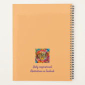 Gezegend Bloemenblauw Inspirerend Trendy Planner (Achterkant)