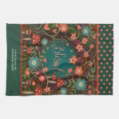 Gezegend Bloemenharten Paddenstoelen Leuke Quote N Theedoek (Horizontaal)