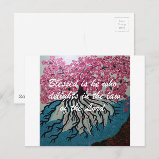 Gezegend Briefkaart (Voorkant / Achterkant)