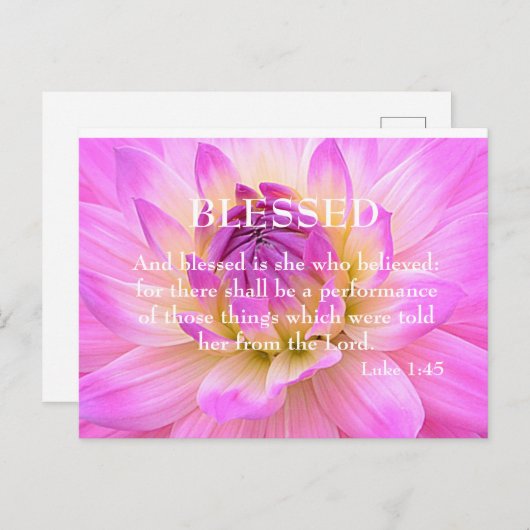 Gezegend Briefkaart (Voorkant / Achterkant)