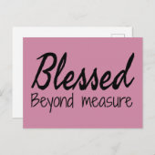 Gezegend Buiten Mate Briefkaart (Voorkant / Achterkant)