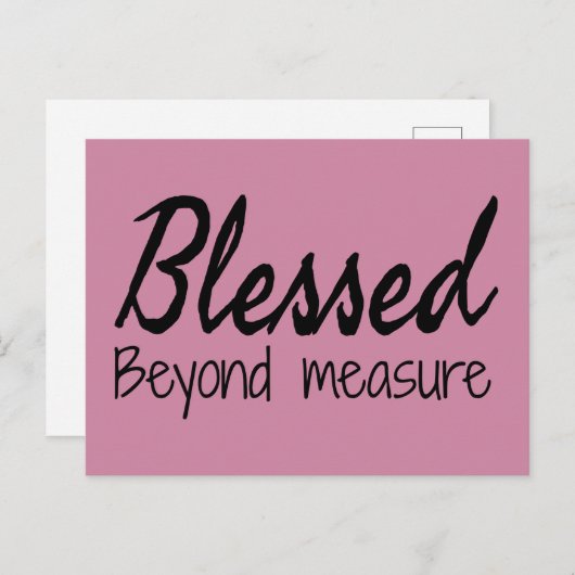 Gezegend Buiten Mate Briefkaart (Voorkant / Achterkant)