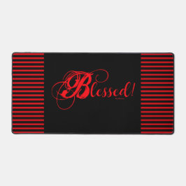 Gezegend! Bureaumat (Zwart/Rood)