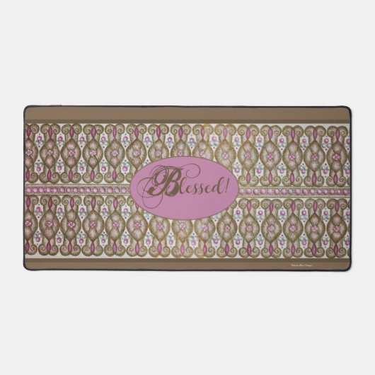 Gezegend! Chocolade/Bessen Bureaumat - Chocolade (Voorkant)