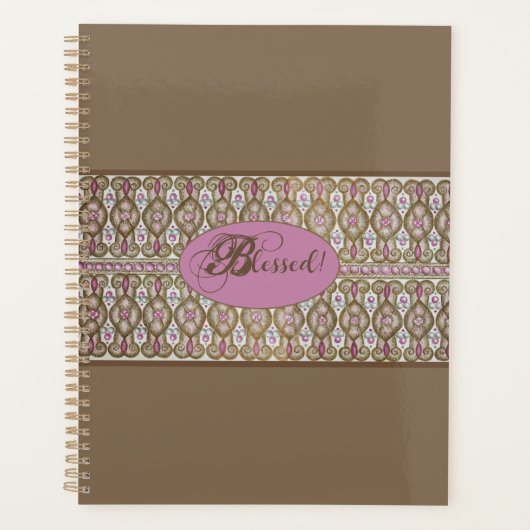 Gezegend! - Chocolade/Bessen Planner (Chocolade) (Voorkant)