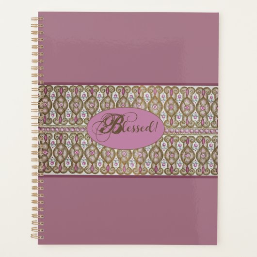 Gezegend! Chocolade/Bessen Planner - Paars (Voorkant)
