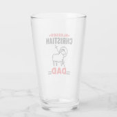 Gezegend Christelijk Pap Glass Cup Glas (Achterkant)