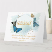 Gezegend - Christelijke geloofsovertuiging voor vr Bedankkaart (Voorkant)