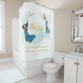 Gezegend - Christelijke geloofsovertuiging voor vr Douchegordijn (In situ)