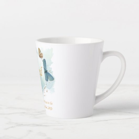 Gezegend - Christelijke geloofsovertuiging voor vr Latte Mok (Rechts)