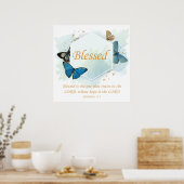 Gezegend - Christelijke geloofsovertuiging voor vr Poster (Keuken)