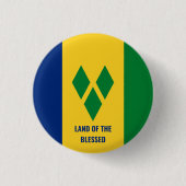 Gezegend | Citaat Saint Vincent en de Grenadines Ronde Button 3,2 Cm (Voorkant)