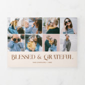 Gezegend dankbaar 18 Foto Fancy Thanksgiving Drieluik Wenskaart (Cover)